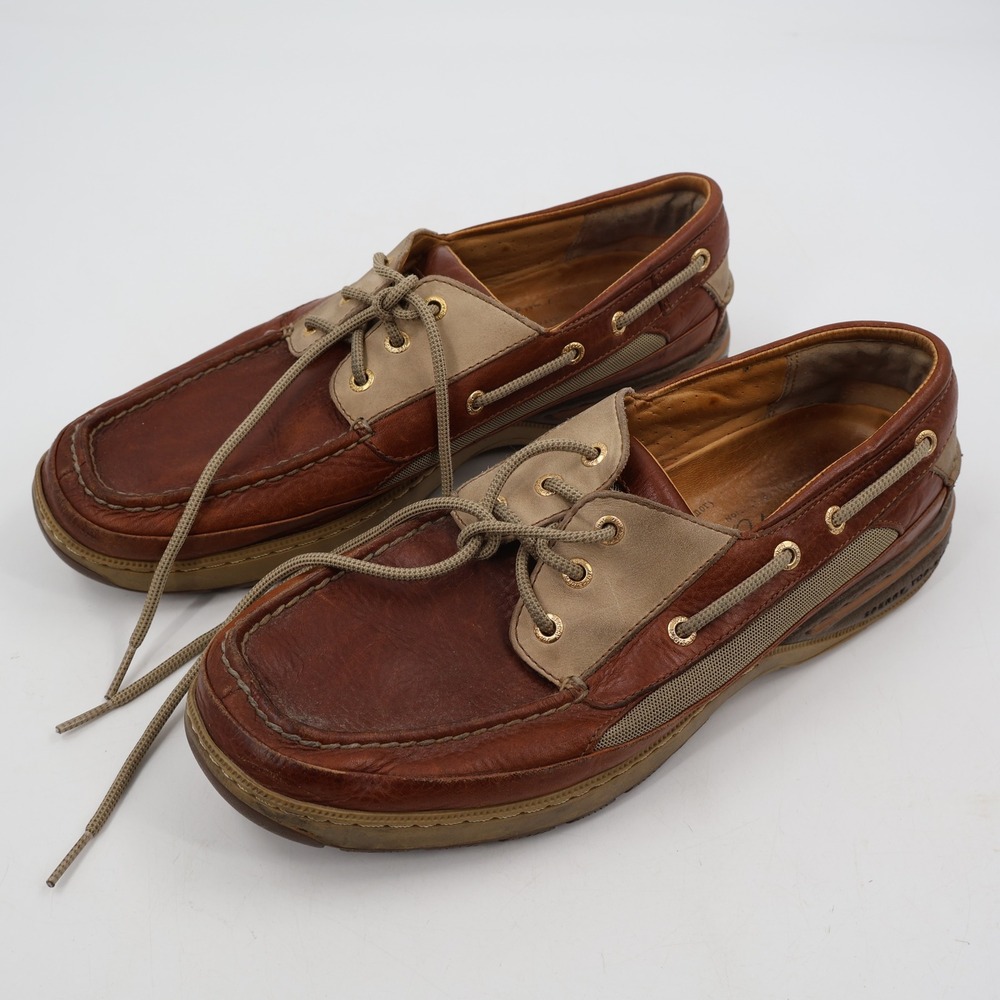 Sperry Gold Cup Boat Shoes Mens 11M Brown Deerskin Lined Leather 0638726